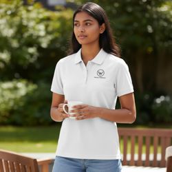 Image of Performance Pique Polo - White