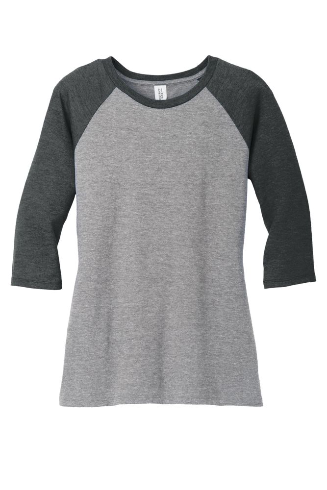 District Women's Perfect Tri 3/4-Sleeve Raglan. DM136L primary image