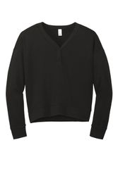 Image of District Women's Perfect Tri Fleece V-Neck Sweatshirt DT1312