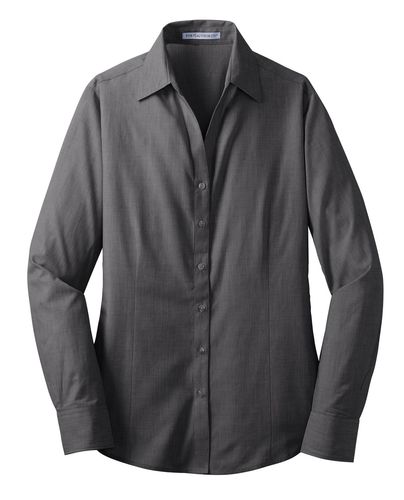 Port Authority Women's Crosshatch Easy Care Shirt. L640 image thumbnail Port Authority Women's Crosshatch Easy Care Shirt. L640 image thumbnail