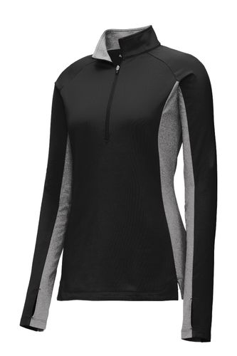 Sport-Tek Women's Sport-Wick Stretch Contrast 1/4-Zip Pullover. LST854 image thumbnail