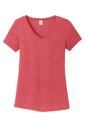 District Women's Perfect Tri V-Neck Tee. DM1350L MTI image thumbnail