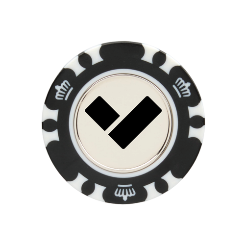 Recycled Poker Chip w/ Metal Ballmarker image thumbnail