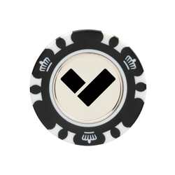 Image of Recycled Poker Chip w/ Metal Ballmarker