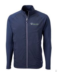 Image of Cutter & Buck® Men's Adapt Eco Knit Hybrid Recycled Full Zip Jacket