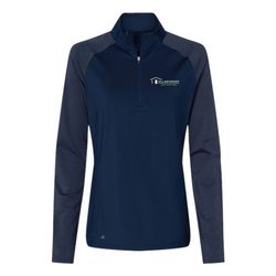 Image of Adidas® Women's Stripe Block Quarter-Zip Pullover