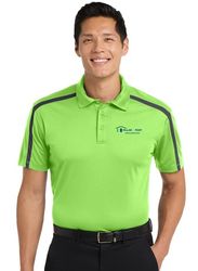 Image of Port Authority® Men's Silk Touch™ Performance Colorblock Stripe Polo