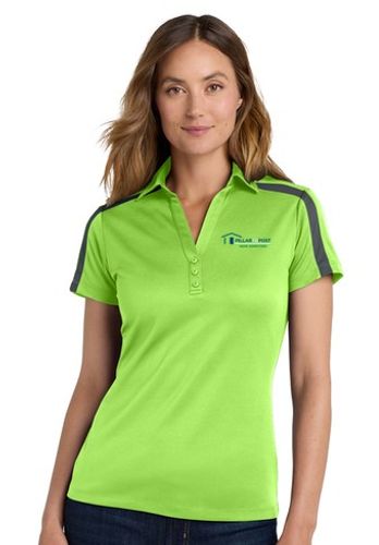 Port Authority® Women's Silk Touch™ Performance Colorblock Stripe Polo image thumbnail