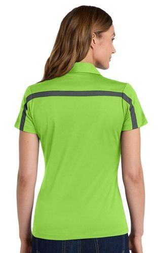 Port Authority® Women's Silk Touch™ Performance Colorblock Stripe Polo image thumbnail