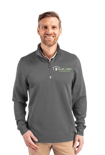 Cutter & Buck Traverse Recycled Smooth Stretch Mens Quarter Zip Pullover image thumbnail