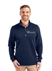 Image of Cutter & Buck Traverse Recycled Smooth Stretch Mens Quarter Zip Pullover