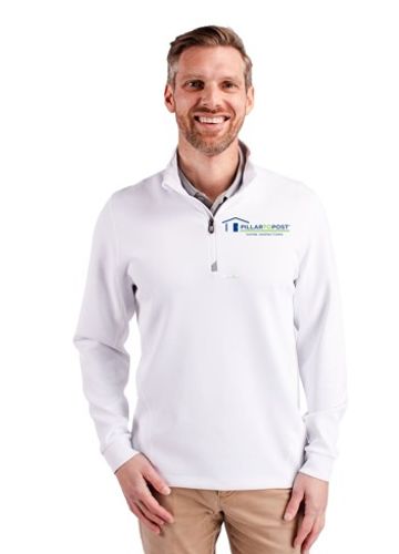 Cutter & Buck Traverse Recycled Smooth Stretch Mens Quarter Zip Pullover image thumbnail