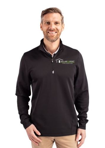 Cutter & Buck Traverse Recycled Smooth Stretch Mens Quarter Zip Pullover image thumbnail