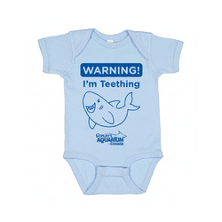 Image of Unisex Baby Onesie - Warning I'm Teething