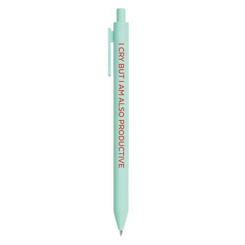 Kohl's I Cry But I Am Also Productive Pastel Retractable Ballpoint Pen image thumbnail