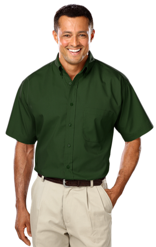 Men's Short-Sleeve Superblend Poplin Shirt with Matching Buttons - BG7266S image thumbnail