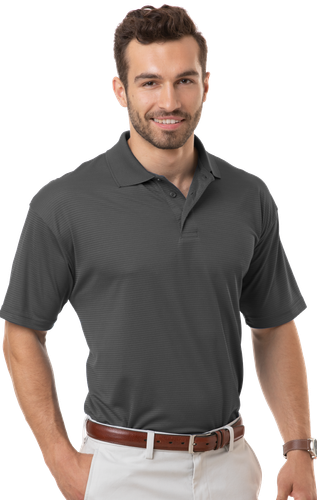 Adult Tonal Stripe Wicking Polo - BG7227 image thumbnail