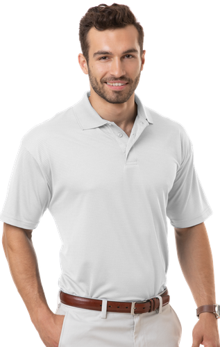Adult Tonal Stripe Wicking Polo - BG7227 image thumbnail
