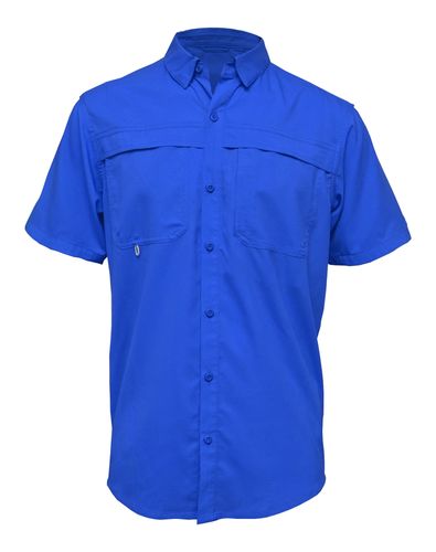 Men Short Sleeve Fishing Shirt - 3100BAW image thumbnail