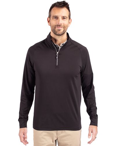 Cutter & Buck Adapt Eco Knit Stretch Recycled Mens Quarter Zip Pullover - MCK01143 image thumbnail