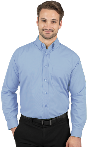 Men's L/S Superblend Poplin Shirt with Matching Buttons - BG7266 image thumbnail