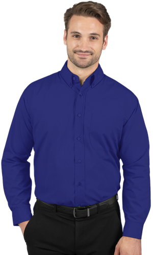 Men's L/S Superblend Poplin Shirt with Matching Buttons - BG7266 image thumbnail