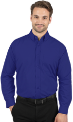 Image of Men's L/S Superblend Poplin Shirt with Matching Buttons - BG7266