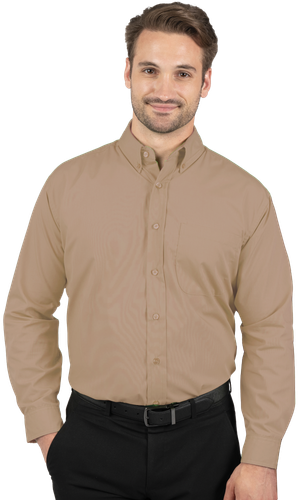 Men's L/S Superblend Poplin Shirt with Matching Buttons - BG7266 image thumbnail