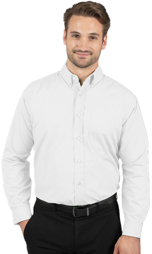 Men's L/S Superblend Poplin Shirt with Matching Buttons - BG7266 image thumbnail