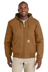 Image of Carhartt Tall Quilted-Flannel-Lined Duck Active Jacket - CTT106677