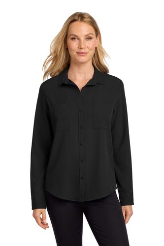 Mercer+Mettle Women's Stretch Crepe Long Sleeve Camp - MM2013 image thumbnail Mercer+Mettle Women's Stretch Crepe Long Sleeve Camp - MM2013 image thumbnail