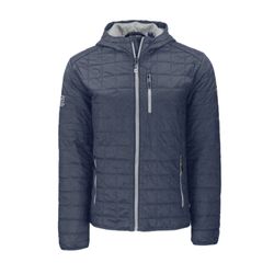 Image of Cutter & Buck Rainier Primaloft Eco Mens Full Zip Hooded Jacket