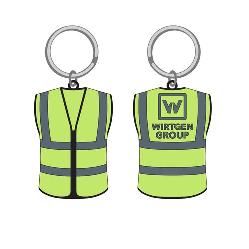 Custom Diecast Metal Safety Vest Keychain image thumbnail