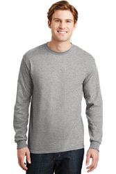 Image of Gildan - DryBlend 50 Cotton/50 Poly Long Sleeve T-Shirt. 8400 (HEAT TRANSFER LOGO)