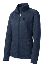 Image of Port Authority Women's Digi Stripe Fleece Jacket. L231 (TONAL LOGO)