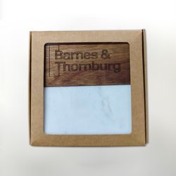Image of Wood + Marble Coasters