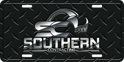 Image of Southern Contracting Embossed Metal License Plate