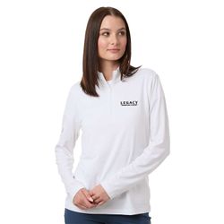 Image of Adidas Women's Textured Stripe 1/4 Zip Pullover