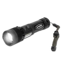 Image of 1200LM Metal Flashlight with 2000mAh Rechargeable Battery