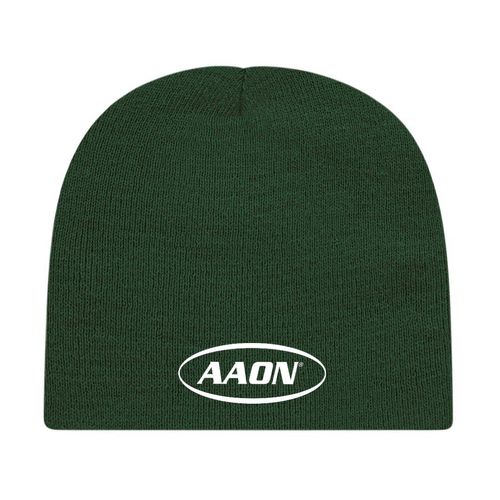 Knit Beanie - Green with white AAON logo embroidered image thumbnail