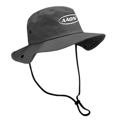 Image of Water Repellant Ripstop Boonie - Charcoal with white AAON logo embroidered