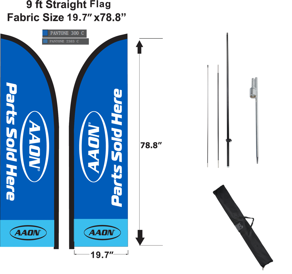 AAON Parts Sold Here Feather Flag With Spike Base primary image