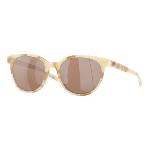 Costa Womens Isla Sunglasses Shiny Seashell/Copper Silver Mirror 580G, Size 54 frame image thumbnail