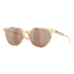 Image of Costa Womens Isla Sunglasses Shiny Seashell/Copper Silver Mirror 580G, Size 54 frame