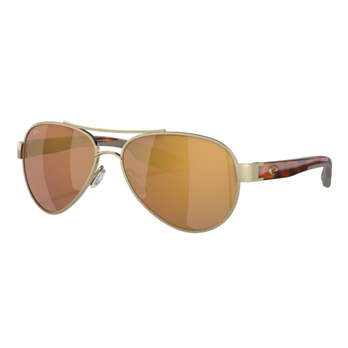 Costa Womens Loreto Sunglasses Brushed Gold/Gold Mirror 580G, Size 56 frame image thumbnail