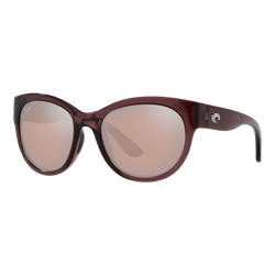 Image of Costa Womens Maya Sunglasses Shiny Urchin Crystal/Copper Silver Mirror 580G, Size 55 frame