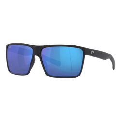 Image of Costa Rincon Sunglasses Black/Blue Mirror 580G, Size 63 frame