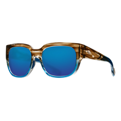 Image of Costa Womens Waterwoman Sunglasses Shiny Wahoo/Blue Mirror 580G, Size 55 frame