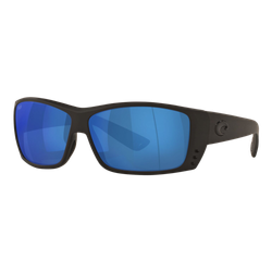 Image of Costa Cat Cay Sunglasses Blackout/Blue Mirror 580P, Size 61 frame