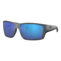 Image of Costa Reefton Pro Sunglasses Matte Gray/Blue Mirror 580G, Size 63 frame